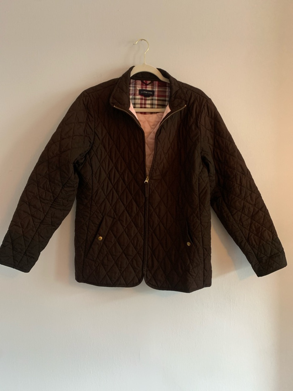 LAND’S END Women's Quilted Jacket in Brown